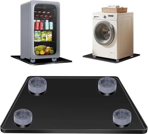 Vista 18 de ToLanbbt Mini soporte de nevera ajustable para lavadora y secadora con soporte de lavadora de 4 pies fuertes, base de soporte universal para muebles