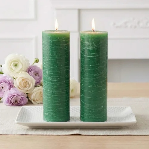 Vista 3 de Richland® Juego de 20 velas de pilar de 2 x 3 pulgadas, color marfil sin perfume