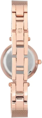 Vista 3 de Anne Klein Reloj de pulsera de malla con detalles de diamantes para mujer