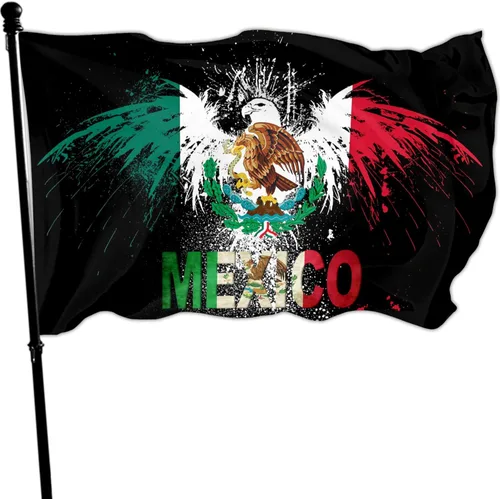 Vista 9 de NASIAN Bandera de México, banderas mexicano-americanas para exteriores, 3 x 5, doble cara, México, Estados Unidos, bandera de la amistad, bandera
