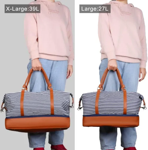 Vista 4 de Bodaon Bolsa de fin de semana con tiras de compartimento para zapatos