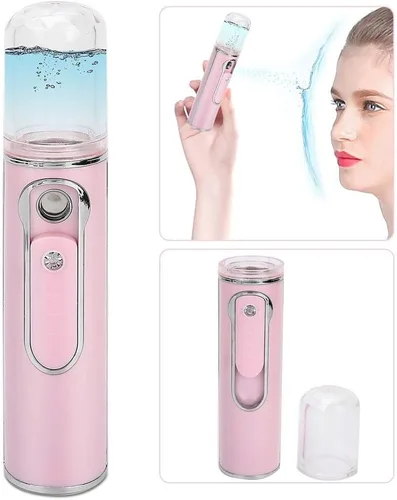 Vista 2 de Facial Mister Portátil Mini Cool Mist Práctico Pulverizador Profesional Atomización Humidificador Facial Vapor Facial Hidratante e Hidratante Spa