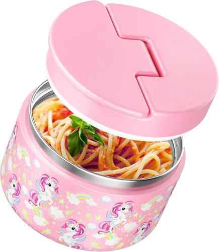 Vista 13 de Termo de sopa de 12 onzas para comida caliente para niños, tarro de comida aislado al vacío, termo de sopa sin torsiones para comida caliente
