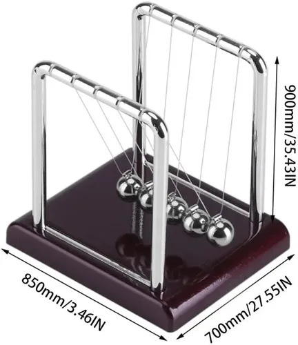 Vista 2 de Early Fun Development Educational Desk Toy Gift Newtons Cradle Steel Balance Ball Physics Science Pendulum miniatures