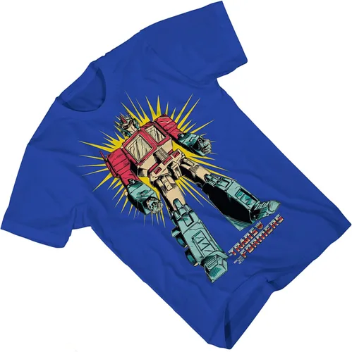 Vista 3 de Transformers Hasbro - Camiseta Throwback para hombre, Optimus, Megatron, Bumblebee - Camiseta clásica Throwback