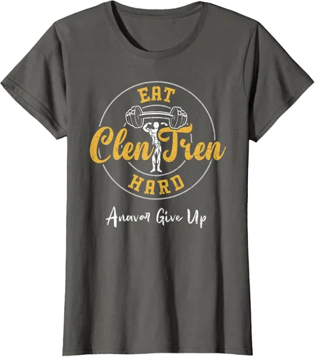Vista 8 de Culturismo: Comer Clen Tren Hard Anavar Give Up - Camiseta de gimnasio, Negro