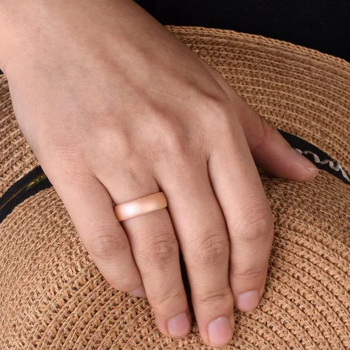 Vista 3 de Egnaro Silicone Ring Women, Inner Arc Ergonomic Breathable Design Womens Silicone Wedding Ring, 4mm Width - 1.5mm Thickness Rubber Wedding Bands