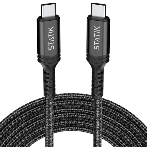 Vista 9 de Cable de Carga Iluminado Statik - Cable de Carga LED Trenzado GloBright, Cable de Carga 100W Iluminado Super Rápido, Transferencia de Datos, Cable