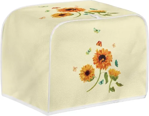 Vista 26 de Dolyues Beach Toaster Cover 2 Slice Universal Size Microwave Oven Dustproof Cover Women Gift Small Bread Cover with Portable Handle