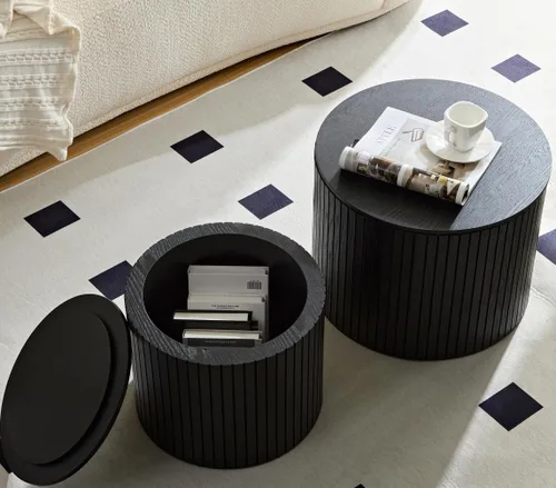 Vista 44 de Mesa auxiliar cuadrada de 15.74 pulgadas para sala de estar, mesa de centro minimalista, mesa de centro moderna, mesa de té, mesa auxiliar, mesa