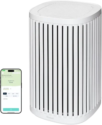 Vista 9 de Windmill Purificador de aire para el hogar - Filtración 3 en 1 para humo y más - Filtro HEPA verdadero, carbón activado y prefiltro - Cubre hasta