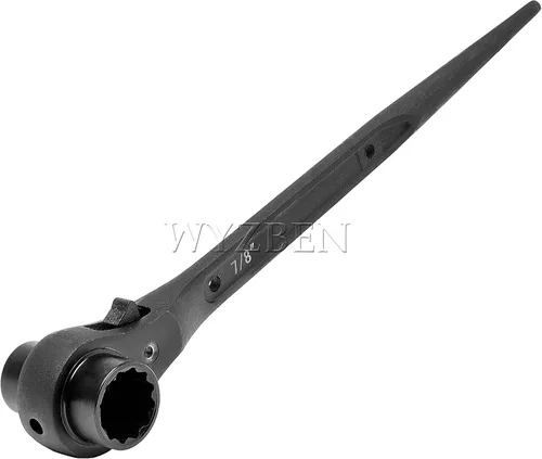 Vista 6 de Llave de trinquete de doble zócalo de 3/4 "x 7/8" para alineación de agujeros de perno, montaje de acero, ferroviario, acero estructural y trabajo