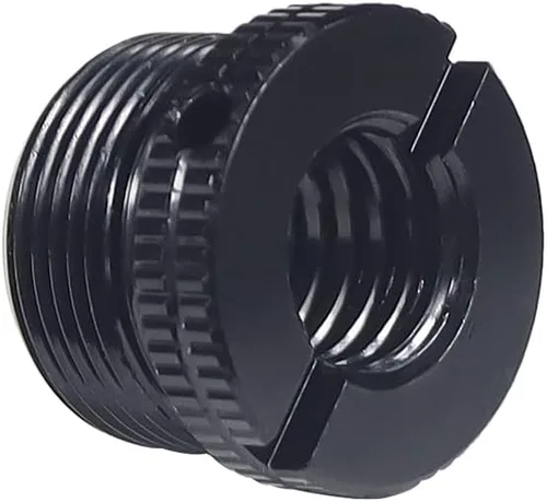Vista 3 de Tornillo macho D18 1/4-20 3/8-16 hembra a 5/8-27 x 9 5/8-11 x 9 tornillos macho con agujeros laterales reforzados Tornillo de conversión para Negro