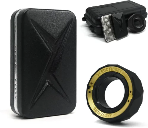 Vista 9 de Paquete de 2 juguetes para ansiedad, tarjeta magnética de metal háptico, tarjeta de póquer deslizante, juguetes EDC para adultos, aliviar el estrés