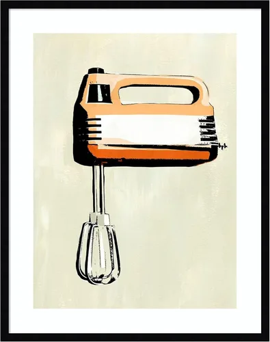 Vista 6 de Amanti Art Lienzo decorativo para pared enmarcado de 21 x 17 pulgadas, aparato de cocina retro III por Annie Warren, arte de pared de cocina