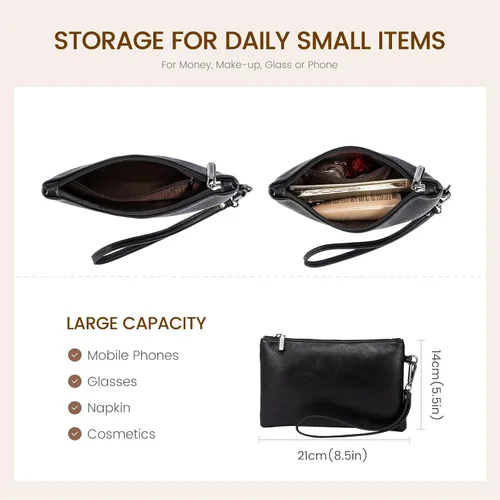Vista 6 de LOVEVOOK - Bolsa de mano para laptop para mujer, bolsa de trabajo profesional de 15.6 pulgadas con embrague a juego, bolsa de cuero vintage