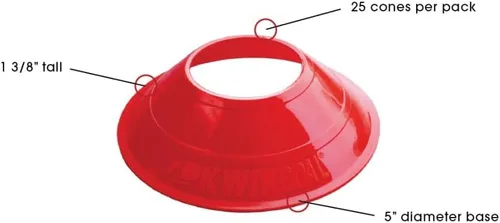 Vista 3 de Kwik Goal - Mini conos de disco, paquete de 25