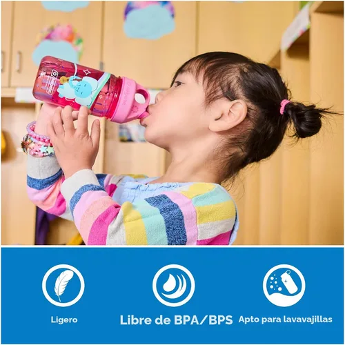 Vista 4 de Nalgene Kids Sustain Grip-N-Gulp - Botellas de agua hechas con material derivado del 50% de residuos de plástico