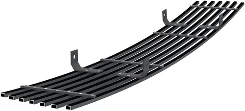 Vista 2 de APS Compatible con Chevy Caprice 1991-1996, parte superior principal, acero inoxidable, negro, 8 x 6, rejilla horizontal para rejilla de inserción