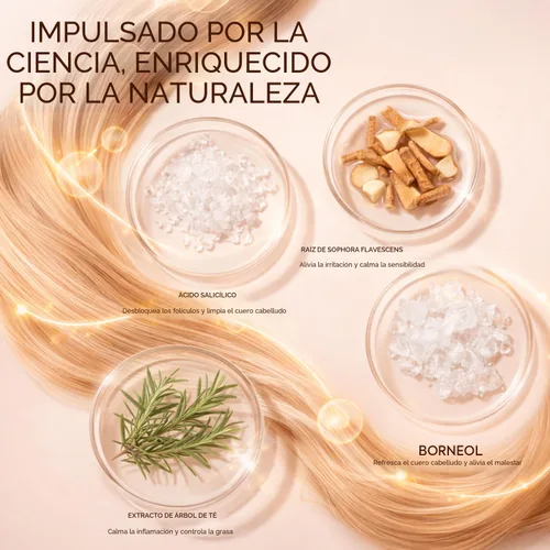 Vista 5 de Champú antifúngico para mujeres Tratamiento de foliculitis: champú para dermatitis seborreica para alivio del cuero cabelludo escamoso