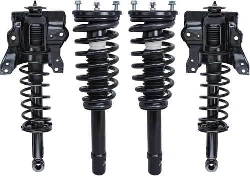 Vista 44 de Detroit Axle - 4 piezas de soportes para Toyota 2004 2005 2006 2007 2008 2009 Prius, soportes delanteros y traseros con resortes helicoidales