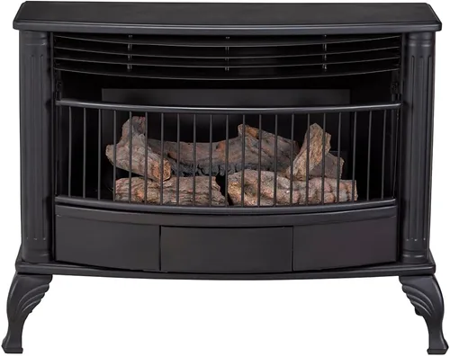 Vista 12 de Duluth Forge - Estufa de gas natural sin ventilación, 25,000 BTU, control T-Stat, acabado negro, modelo # QSN250T