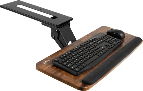 Vista 10 de Vivo (Mount-KB03B) - Plataforma para mouse y teclado de computadora ajustable, ergonómica, para utilizar debajo del escritorio, de montaje bajo