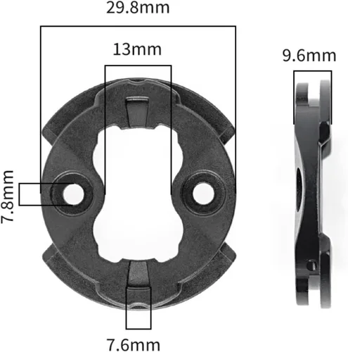 Vista 5 de Pieza de repuesto de aleación de placa adaptadora de montaje para computadora de bicicleta GPS compatible con modelo GM Edge 1050 Compatible with