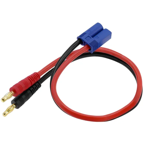 Vista 8 de Paquete de 2 cables de carga de batería de enchufe tipo plátano, conector macho EC5 de 11.8 pulgadas a adaptador de enchufe macho banana macho