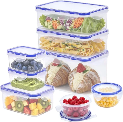 Vista 11 de KIGI Mini recipientes de plástico para almacenamiento de alimentos de 6 onzas con tapas herméticas y a prueba de fugas, ideales para almuerzo