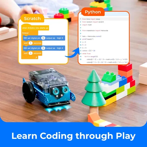 Vista 4 de Makeblock mBot2 Robot de Codificación para Niños, Soporte de Aprendizaje AI con Programación Scratch y Python, Kit de Robótica para Niños de 8 a 12