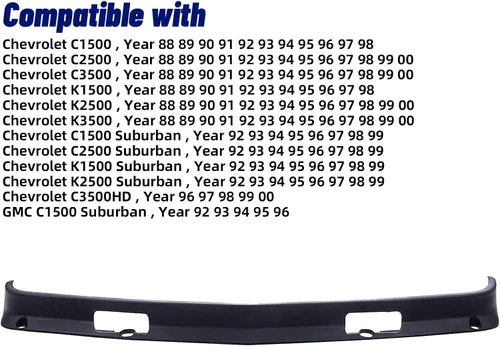 Vista 6 de CarPartsDepot Front Bumper Valance for 1988-2000 Chevy C/K 1500 GMC C1500