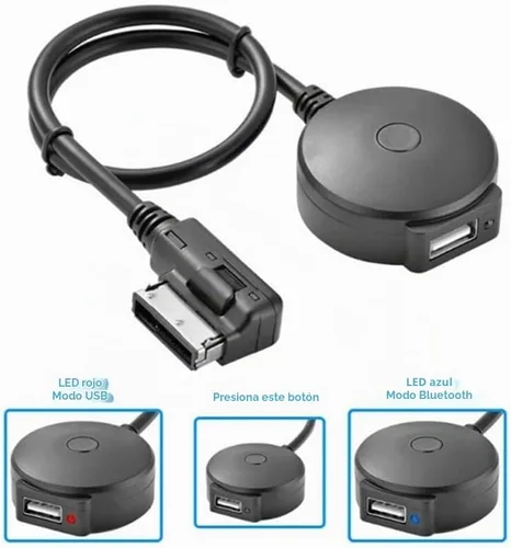 Vista 3 de YUYUE Adaptador de audio USB Bluetooth para Mercedes Benz, cable adaptador inalámbrico de interfaz de música AMI