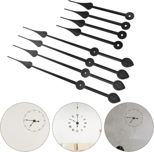 Vista 9 de DOITOOL Reloj de pared de 4 piezas, agujas extralargas, mecanismo de movimiento de reloj de pared, punteros de reloj, manecillas de reloj, kit