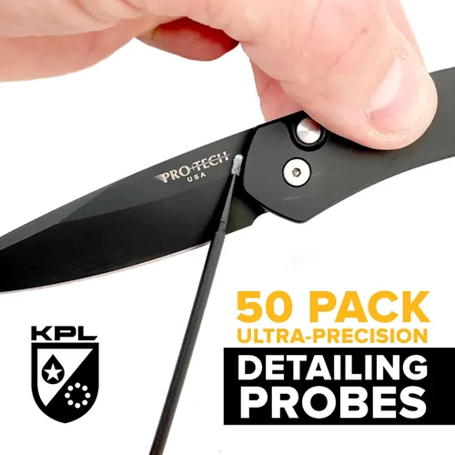 Vista 6 de Knife Pivot Lube - KPL - Hisopos de microfibra para el cuidado del cuchillo - Sondas de detalles de ultra precisión para cuchillo, suministros