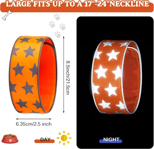 Vista 3 de Paterr 2 collares reflectantes para perro, ajustables de alta visibilidad, con cierre de liberación rápida, cómodos accesorios para pasear perros