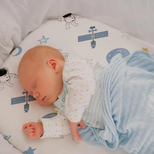 Vista 2 de Gllquen Baby Juego de 4 sábanas para moisés, transpirables y acogedoras