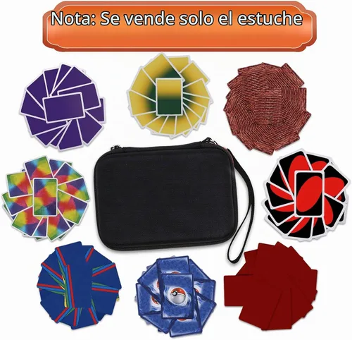 Vista 7 de L LTGEM Funda de juego de cartas compatible con soporte para cartas UNO Negro