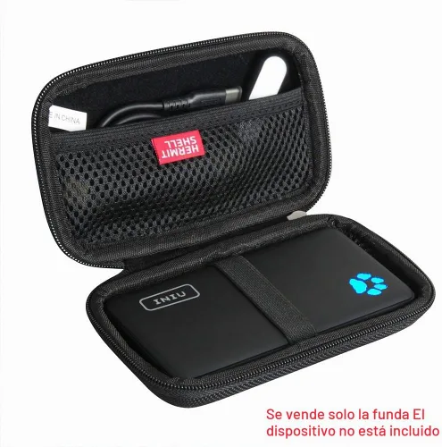 Vista 2 de Estuche Duro de Viaje Hermitshell para Cargador Portátil INIU Banco de Energía de 10000 mAh [Versión 2022] (Negro)