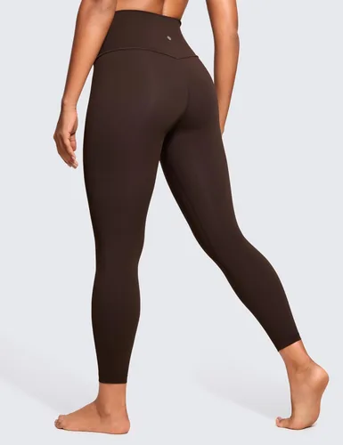 Vista 68 de CRZ YOGA Leggings de entrenamiento para mujer con sensación de desnudez cepillada de 25 pulgadas, pantalones de yoga de compresión de cintura alta