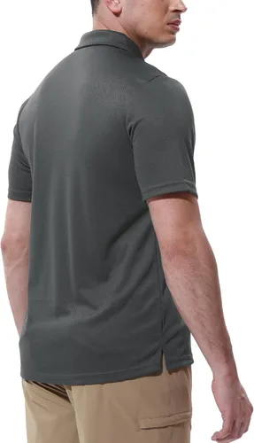 Vista 5 de Gopune Mens Short Sleeve Polo Shirts Quick Dry Outdoor Golf Shirts with Pocket