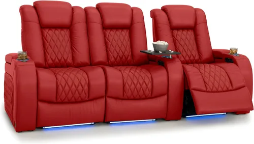 Vista 166 de Seatcraft Asiento de cine en casa Diamante Marrón Reclinable Individual