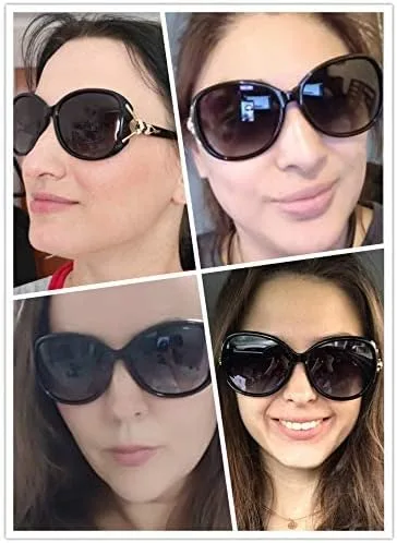 Vista 3 de FEISEDY Gafas de sol polarizadas de gran tamaño para mujer, gafas de sol clásicas de zorro B2730