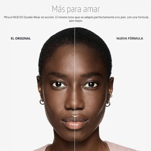 Vista 4 de Estée Lauder Maquillaje de base de maquillaje doble que se mantiene en su lugar, base mate de larga duración, 1 onza líquida Porcelana cálida 1W0
