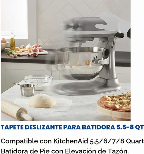 Vista 2 de MIMORE Alfombrilla deslizante para mezclador KitchenAid de 6 a 8 cuartos de galón de elevación de tazón, 7 cuartos de galón compatible con Claro
