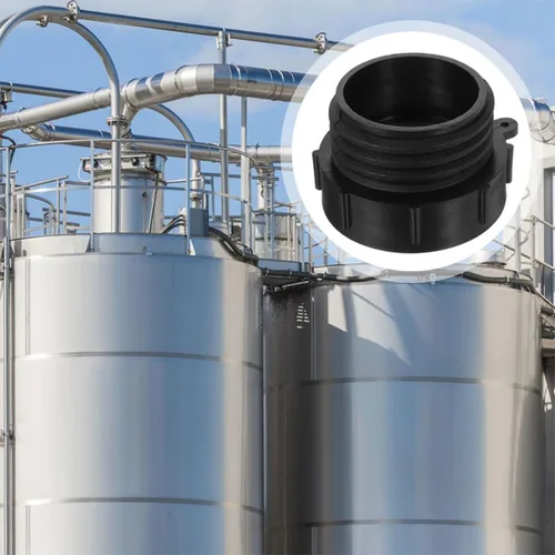 Vista 7 de 2pcs IBC Tote Manguera Adaptador 2 Pulgadas Plástico Negro Fácil