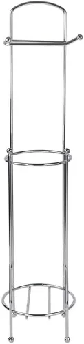 Vista 7 de Home Basics, soporte para pañuelos, para baño, con despachador, Plateado, Paquete de 1
