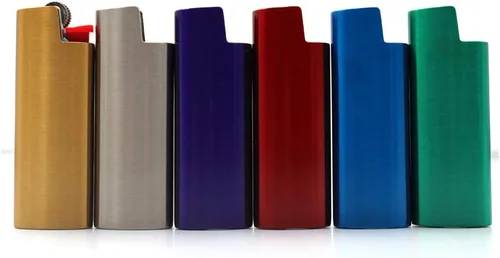 Vista 4 de Juego de 6 piezas de metal encendedor caso cubierta titular para mini BIC encendedor J5