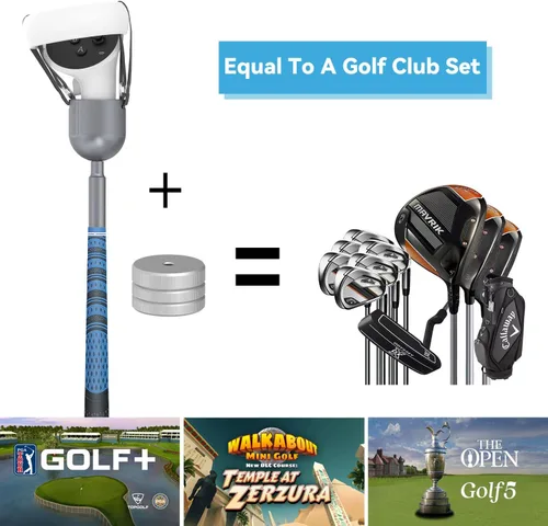 Vista 5 de DGPCT VR Golf Club for Oculus Quest 2, 1 1 Sleeve Quest 2 Controller, Vr Golf Handle Compatible with Meta Golf Game, Aluminum VR Golf Club