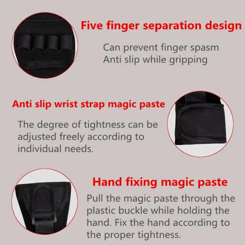 Vista 3 de Férula de dedo Habilidad de soporte para dedos Soporte de entrenamiento BraceFinger Anti-Espasticidad Rehabilitación Auxiliar Guantes